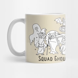 Squad Ghouls Halloween Spooky Cute Trick Or Treat Festive Design Mug